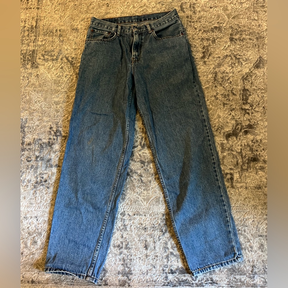 Levi's Blue Straight-Leg Jeans with Authentic Fading